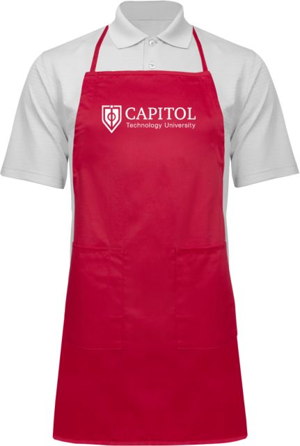 Capitol Technology Full Length Red Apron Primary Mark - ONLINE ONLY