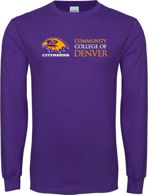 CC Denver Long Sleeve T Shirt CityHawks Community College of Denver