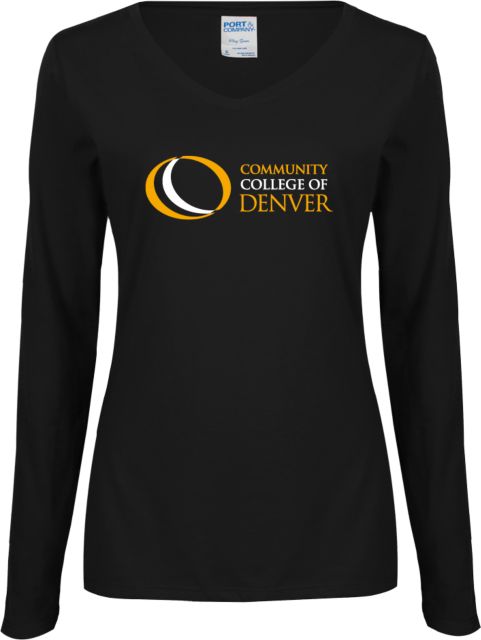 CC Denver Womens Long Sleeve V Neck Tee  Primary Mark