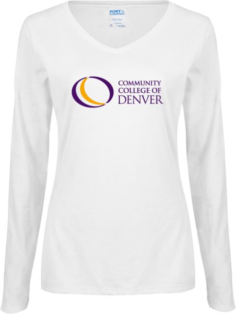CC Denver Womens Long Sleeve V Neck Tee Primary Mark