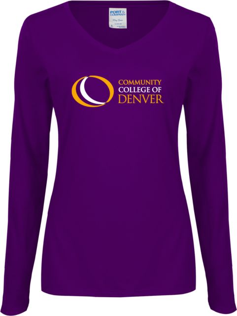 CC Denver Womens Long Sleeve V Neck Tee  Primary Mark
