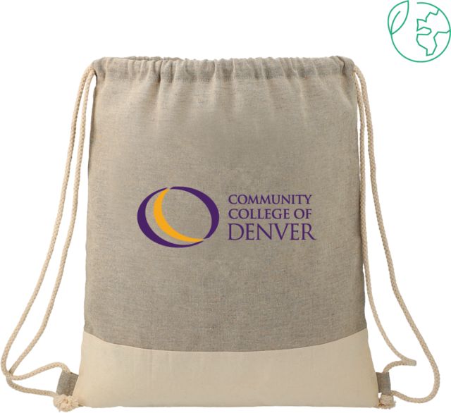 CC Denver Split Recycled Cotton Drawstring Bag Primary Mark