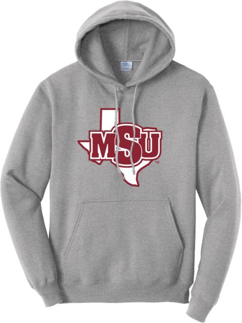 Midwestern State Tall Fleece Hoodie MSU Logo - ONLINE ONLY