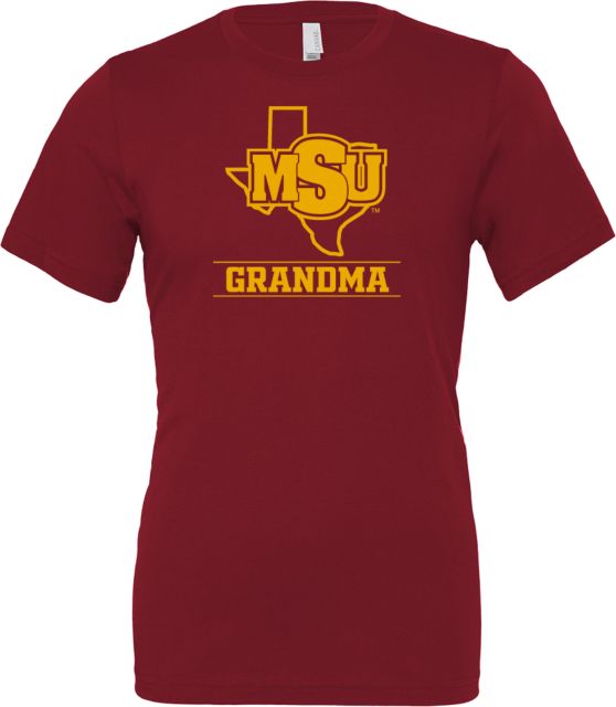 Midwestern State Bella + Canvas Jersey Cotton T Shirt Grandma - MSU - ONLINE ONLY