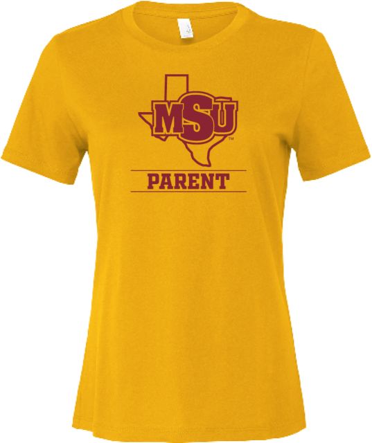 Midwestern State Bella + Canvas Womens Relaxed Cotton T Shirt Parent - MSU - ONLINE ONLY