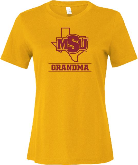 Midwestern State Bella + Canvas Womens Relaxed Cotton T Shirt Grandma - MSU - ONLINE ONLY