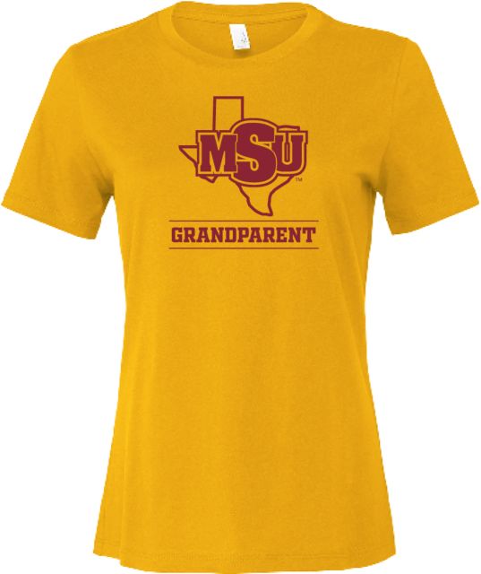Midwestern State Bella + Canvas Womens Relaxed Cotton T Shirt Grandparent - MSU - ONLINE ONLY