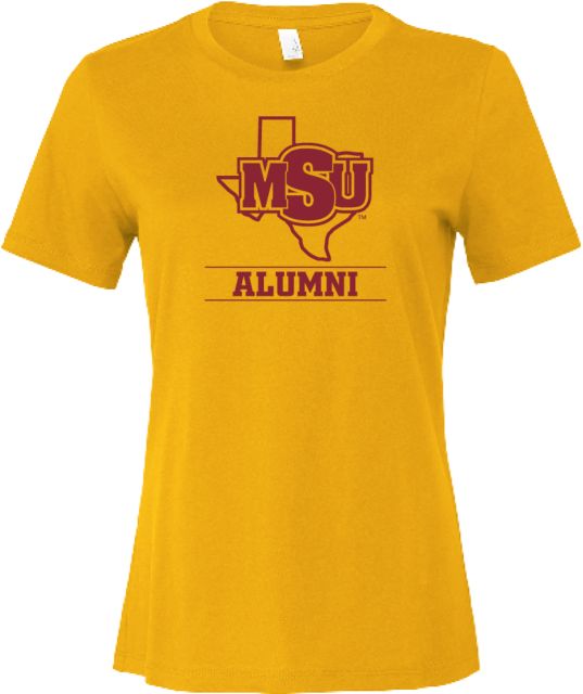 Midwestern State Bella + Canvas Womens Relaxed Cotton T Shirt Alumni - MSU - ONLINE ONLY
