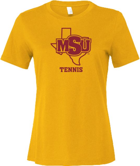 Midwestern State Bella + Canvas Womens Relaxed Cotton T Shirt Tennis - MSU - ONLINE ONLY