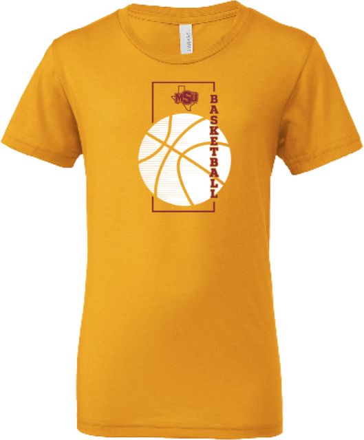 Midwestern State Bella + Canvas Youth Jersey T Shirt MSU Basketball Minimalist Modern - ONLINE ONLY