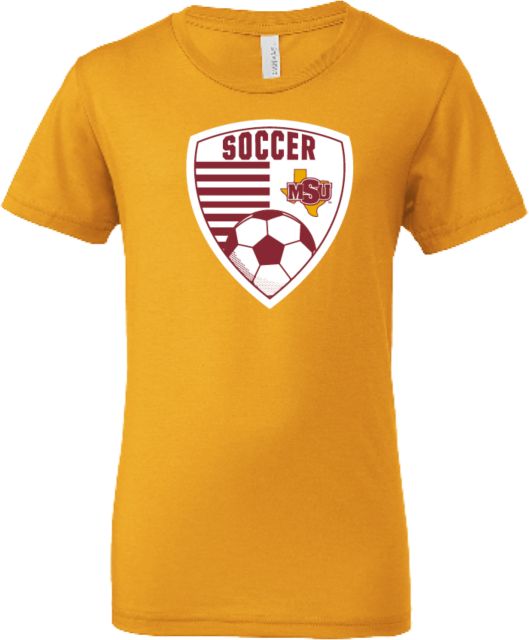 Midwestern State Bella + Canvas Youth Jersey T Shirt MSU Soccer Crest - ONLINE ONLY