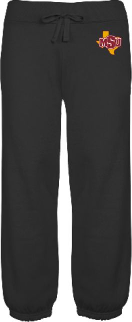 Midwestern State ENZA Womens Banded Fleece Capri MSU Logo - ONLINE ONLY