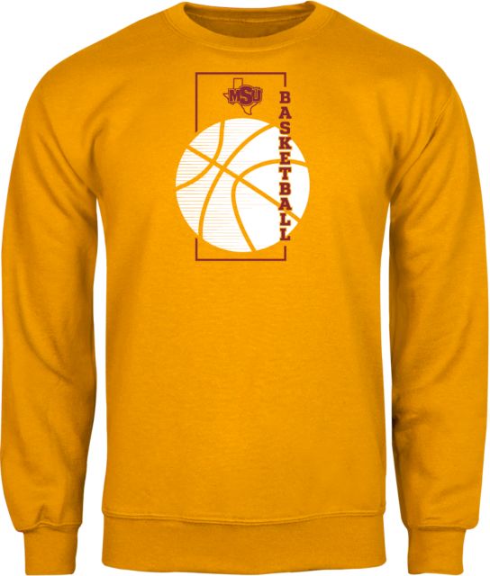 Midwestern State Fleece Crew MSU Basketball Minimalist Modern - ONLINE ONLY