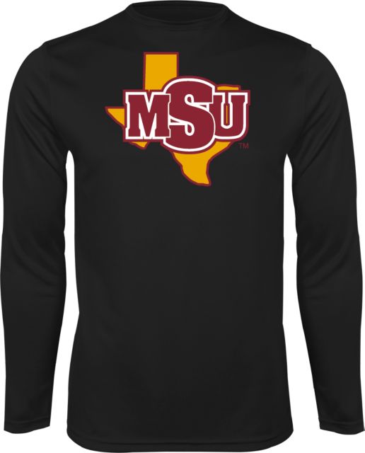 Midwestern State Performance Long Sleeve Shirt MSU Logo - ONLINE ONLY
