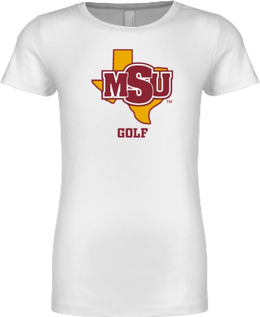 Midwestern State Next Level Girls Fashion Fit T Shirt Golf - MSU - ONLINE ONLY