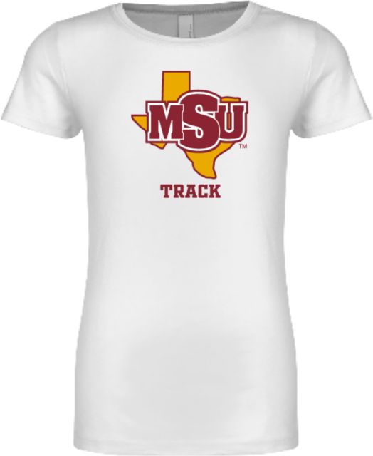 Midwestern State Next Level Girls Fashion Fit T Shirt Track - MSU - ONLINE ONLY