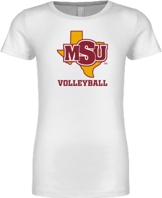 Midwestern State Next Level Girls Fashion Fit T Shirt Volleyball - MSU - ONLINE ONLY