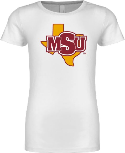 Midwestern State Next Level Girls Fashion Fit T Shirt MSU Logo - ONLINE ONLY