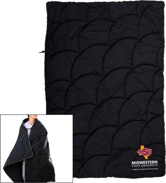 Midwestern State Wearable Camping Blanket MSU Institutional Stacked - ONLINE ONLY