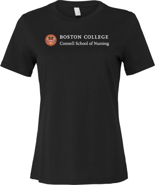 Boston College Bella + Canvas Womens Relaxed Cotton T Shirt Boston College Cornall School of Nursing - ONLINE ONLY