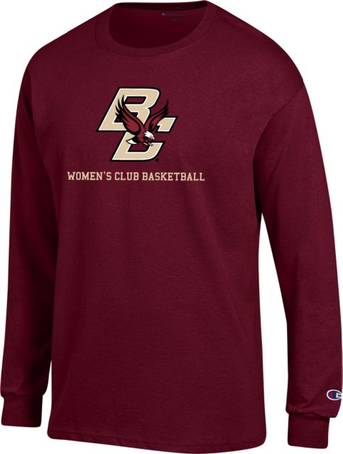 Boston College Champion Long Sleeve T Shirt BC Womens Club Basketball - ONLINE ONLY