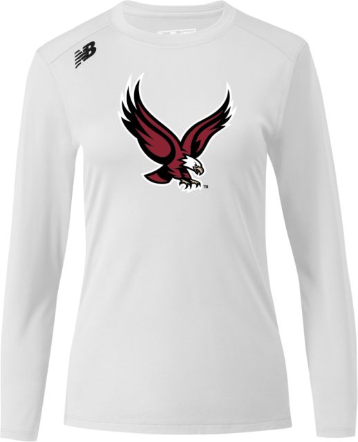 Boston College New Balance Womens Long Sleeve Tech Tee Script Eagles | White | XLarge