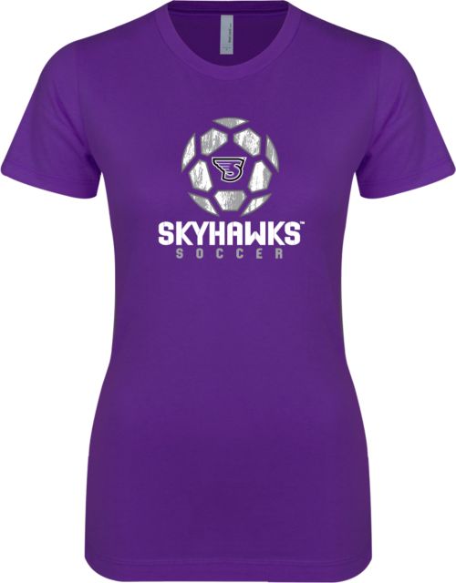 Stonehill Next Level Ladies SoftStyle Junior Fitted Tee Distressed Soccer Ball Design - ONLINE ONLY