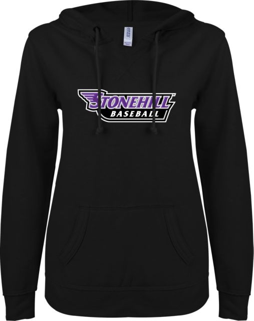 Stonehill ENZA Ladies V Notch Raw Edge Fleece Hoodie Baseball - ONLINE ONLY