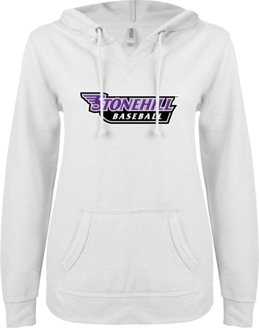 Stonehill ENZA Ladies V Notch Raw Edge Fleece Hoodie Baseball - ONLINE ONLY