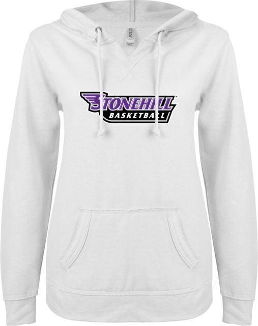 Stonehill ENZA Ladies V Notch Raw Edge Fleece Hoodie Basketball - ONLINE ONLY
