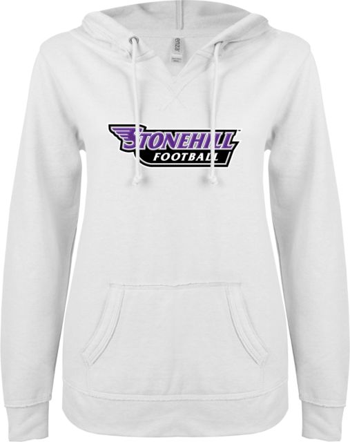 Stonehill ENZA Ladies V Notch Raw Edge Fleece Hoodie Football - ONLINE ONLY