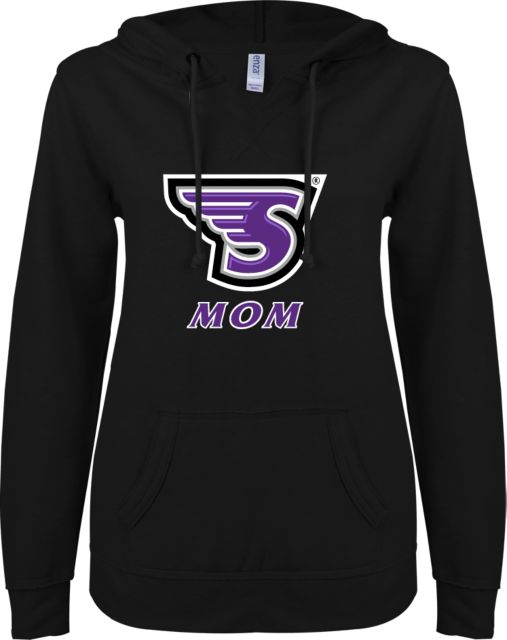 Stonehill ENZA Ladies V Notch Raw Edge Fleece Hoodie Mom - ONLINE ONLY