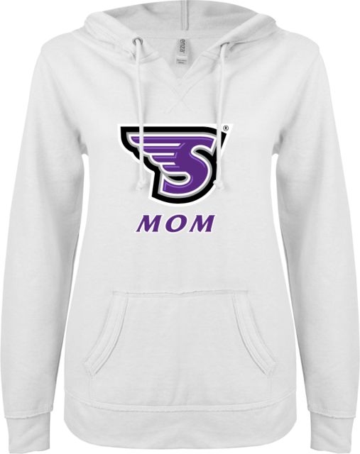 Stonehill ENZA Ladies V Notch Raw Edge Fleece Hoodie Mom - ONLINE ONLY