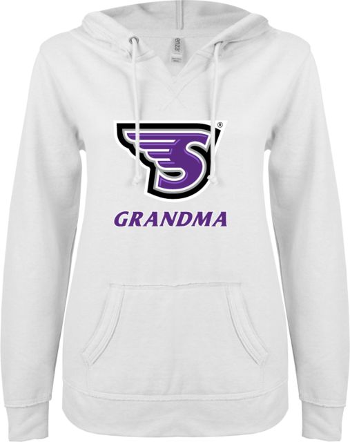 Stonehill ENZA Ladies V Notch Raw Edge Fleece Hoodie Grandma - ONLINE ONLY