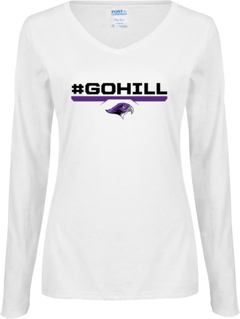 Stonehill Ladies Long Sleeve V Neck Tee #GoHill - ONLINE ONLY