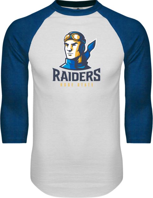 Rose State Raglan Baseball T-Shirt Stacked Mascot Mark - ONLINE ONLY