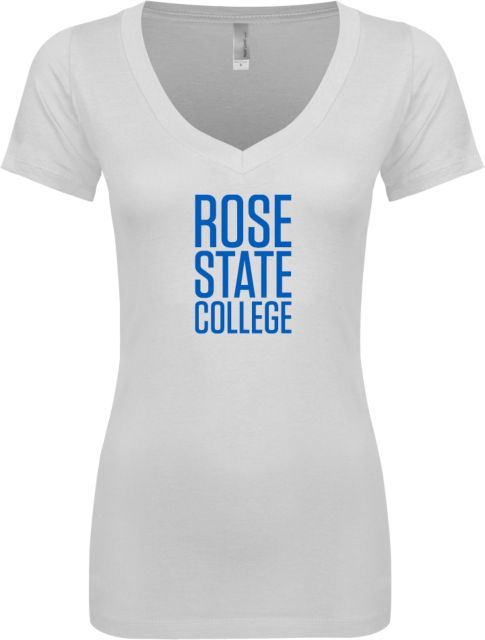 Rose State Next Level Ladies Junior Fit Ideal V Tee Primary Mark - ONLINE ONLY