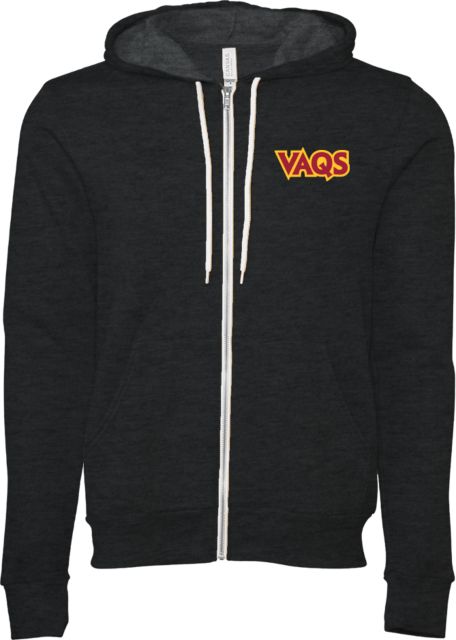 Glendale CC Bella + Canvas Dark Full Zip Hood VAQS Wordmark - ONLINE ONLY,,