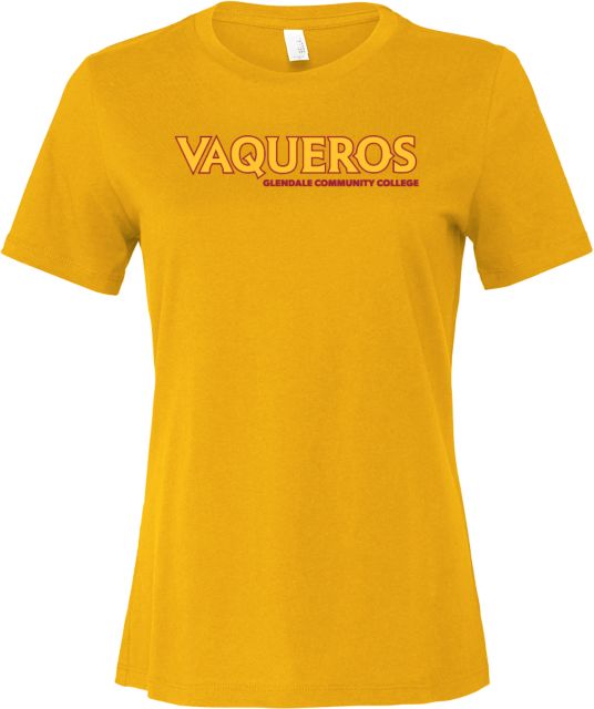 Glendale CC Bella + Canvas Womens Relaxed Cotton T Shirt Glendale Community College Vaqueros Wordmark - ONLINE ONLY