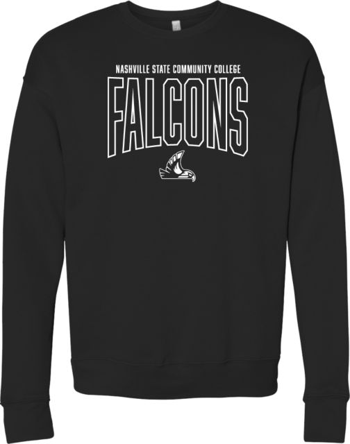 Nashville State Bella + Canvas Fleece Crew Nashville State CC Falcons Arch Mascot - ONLINE ONLY