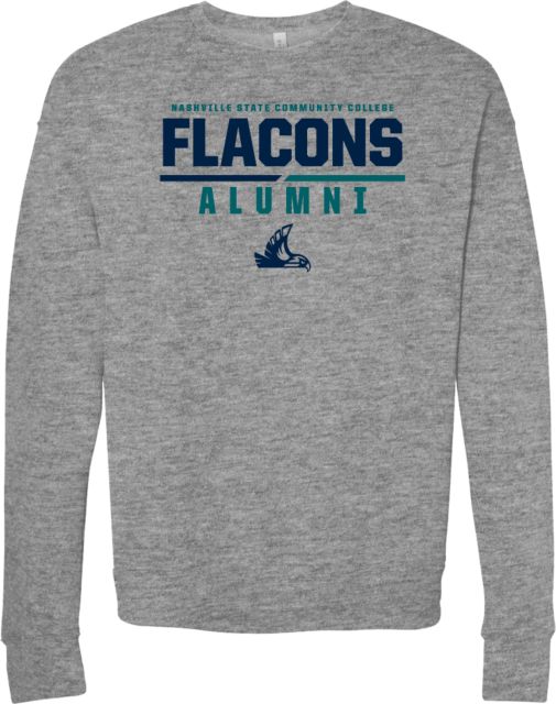 Nashville State Bella + Canvas Fleece Crew Nashville State CC Alumni Split Bar - ONLINE ONLY