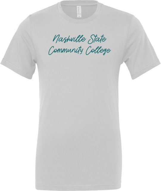 Nashville State Bella + Canvas Jersey Cotton T Shirt Nashville State CC Script - ONLINE ONLY
