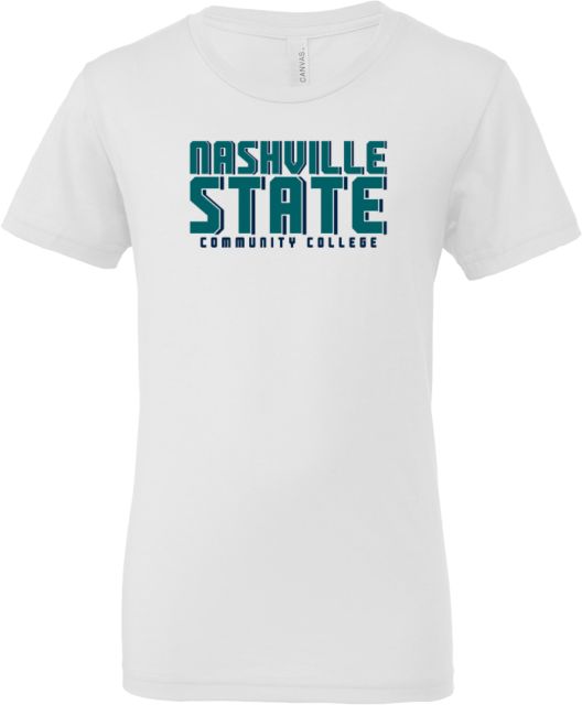 Nashville State Bella + Canvas Youth Jersey T Shirt Nashville State CC Shadow Block - ONLINE ONLY