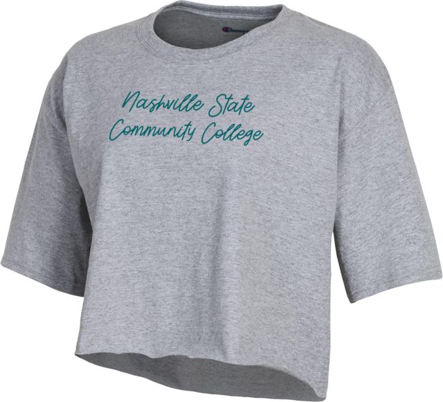 Nashville State Champion Womens Oxford Crop Tee Nashville State CC Script - ONLINE ONLY