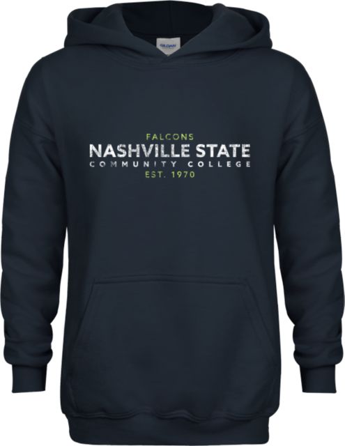 Nashville State Youth Fleece Hoodie Nashville State CC Falcons Est 1970 Distressed - ONLINE ONLY