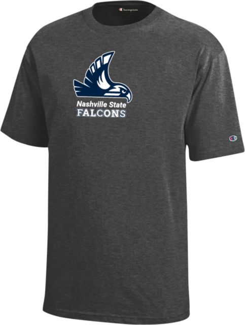 Nashville State Champion Youth Granite Heather Short Sleeve Tee Nashville State Falcons Mascot - ONLINE ONLY