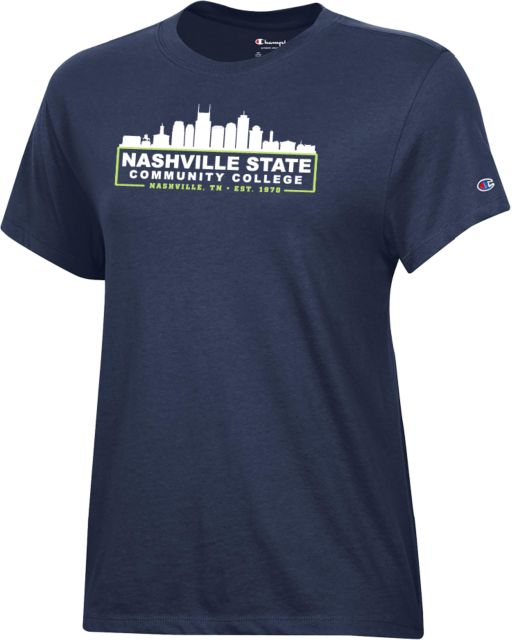 Nashville State Champion Womens Core Short Sleeve Tee Nashville State CC City Skyline - ONLINE ONLY