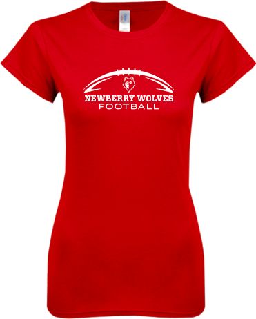 Newberry Next Level Ladies SoftStyle Junior Fitted Tee Arched Football Design - ONLINE ONLY