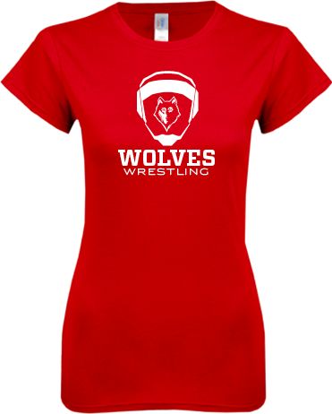 Newberry Next Level Ladies SoftStyle Junior Fitted Tee Wrestling Design - ONLINE ONLY