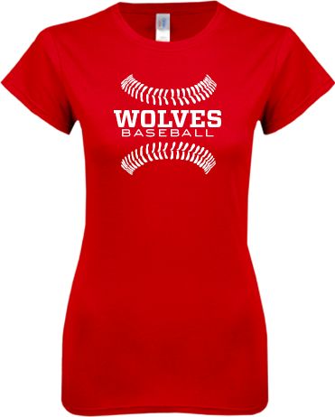 Newberry Next Level Ladies SoftStyle Junior Fitted Tee Baseball Design - ONLINE ONLY